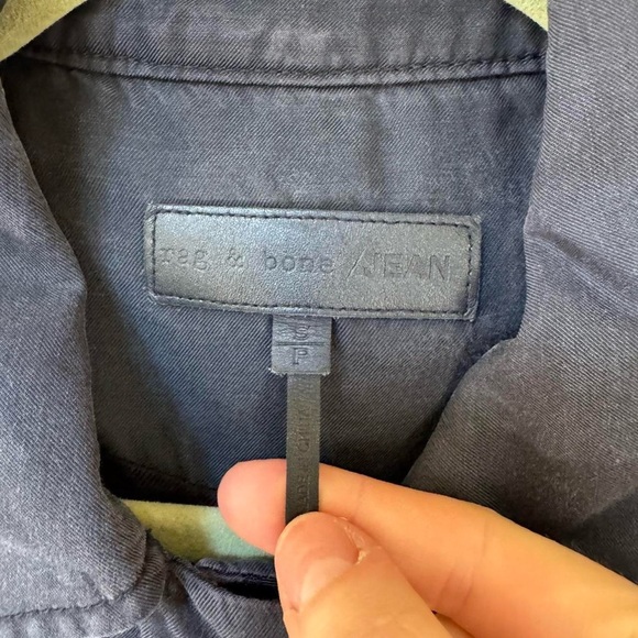 Rag and Bone grey button up military jacket - Picture 6 of 8